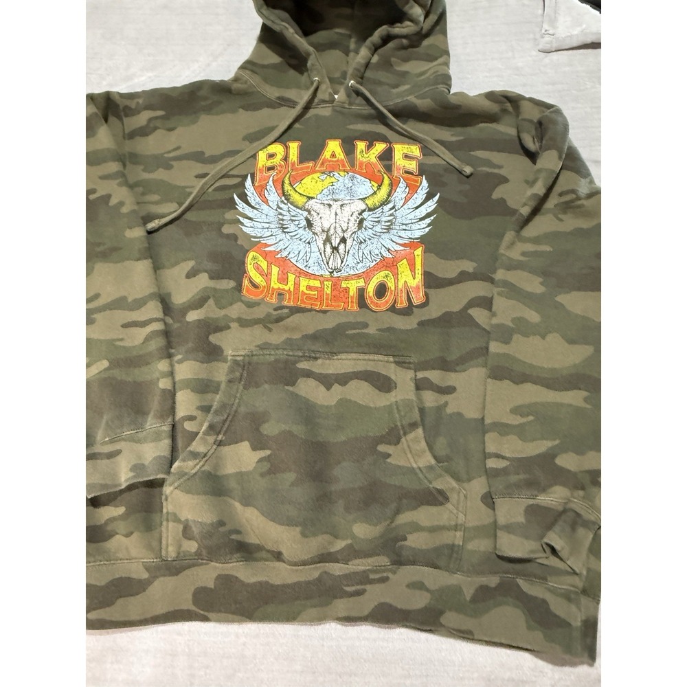 Blake Shelton Camo Hoodie Friends And Hero's Tour Merchandise 2xl